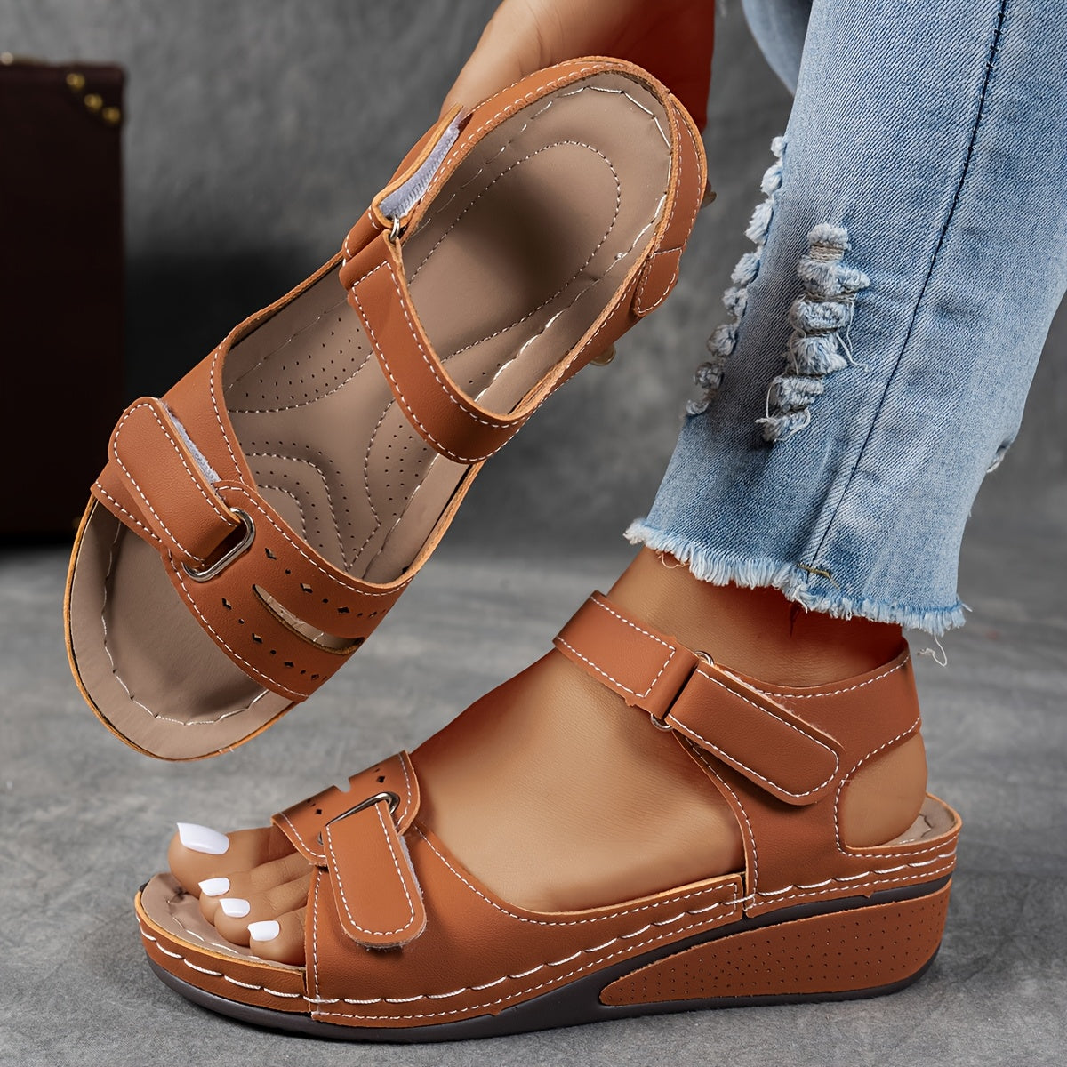 FREYJA™ | Aldona - Ortopediska sandaler med kilklack