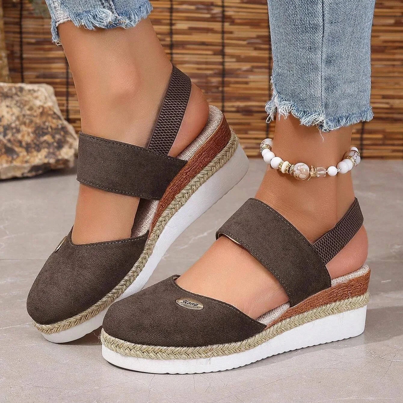 FREYJA™ | Antonia - Ortopediska Sandaler med Platå, Ventilerande och Avslappnade