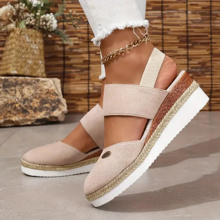 FREYJA™ | Antonia - Ortopediska Sandaler med Platå, Ventilerande och Avslappnade