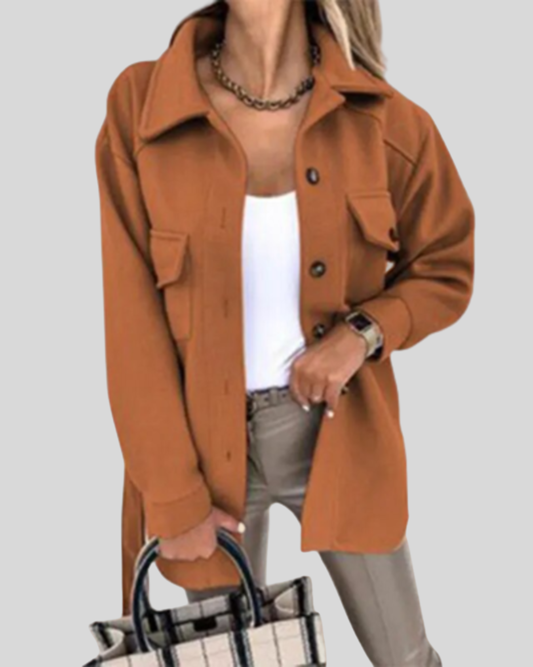 Birgitta | Klassisk kappa med poloknapp